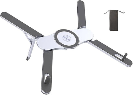Adjustable Aluminum Alloy Tablets Stand 6 Position Precise Tilt Lightweighted Computer Holder for Work Study Aluminum Laptop Stand
