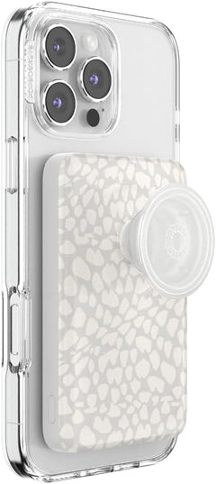 PopSockets PowerPack for MagSafe, Portable Phone Charger, Magnetic Wireless Portable Charger, 5000mAh - Horchata Fossil
