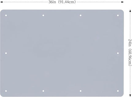 GOORY Magnetic Wall Board - 24" x 36" - Memo & Vision Bulletin Board for Home, Office and Classroom - Pre-drilled Mounting Screws Large Frameless Magnet Silver Wall Board