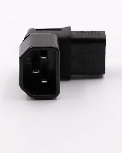 IEC C14 to C13 Power Adapter PDU Plug/Socket Down 90 Degree for LCD Wall Mount TV 2 Pack