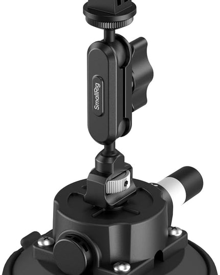 SMALLRIG 4.5" Suction Cup Mount with Ball Head Magic Arm, Camera Mount for DJI Osmo Action 5 Pro/4, for Insta360 x5, for Gopro 13/12,on Car Windshield or Window, Compatible with Action Cameras-5855