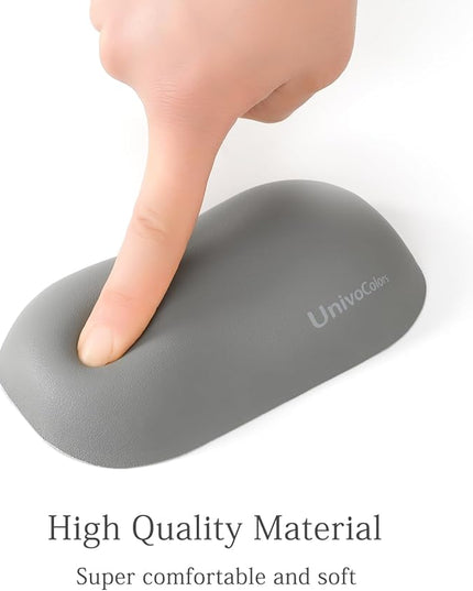 UnivoColors Design-Wave Wrist Rest, Artificial Sheepskin+Memory Foam+Ergonomic+Anti-Slip Gel, Resilience Support During Work and Gaming,Mouse Accessory,Grey