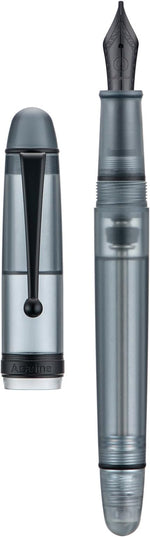 Asvine V126 Vacuum Filling Fountain Pen, Matte Black Acrylic Stub Nib 1.1mm Calligraphy Art Drawing with Case Set