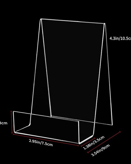 ZOEY Acrylic Book Easel Stand with Ledge Clear Easels Plate - 5 Pack for Books Display, Music Sheets, Artworks, CD, Tablet Holder (Small)