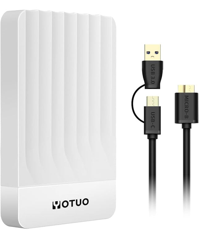 Portable External Hard Drive Storage Expansion Mobile HDD USB 3.0 for PC, Mac, Desktop, Laptop, PS4, PS5, Xbox One X/S, Xbox 360, Xbox Series X/S, Office & Game (White, 500GB)