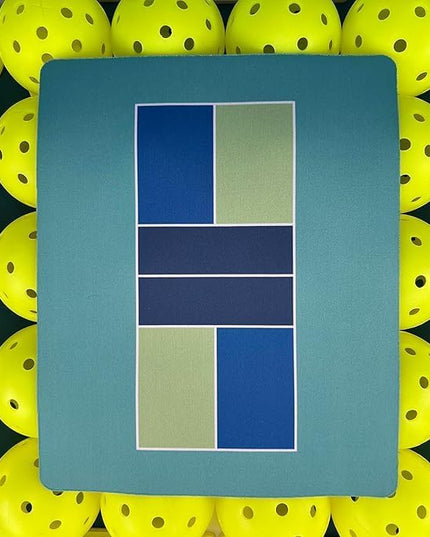 Racquet Inc Pickleball Court Mouse Pad – Teal Desk Mousepad with Fabric Surface – Pickleball-Themed Office Accessory for Work or Gaming – Compatible with Optical and Laser Mice