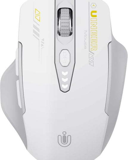 Wireless Bluetooth Mouse,[Upgraded] Rechargeable Computer Mice (BT 5.0/4.0+2.4G Hz) with Visible Battery Level, 4 Adiustable DPl, Portable PC Mouse for MacBook Chromebook