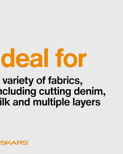 Fiskars All-Purpose Left-Handed Scissors, Gifts for Mom, Ergonomically Contoured, Stainless Steel, 8", Red