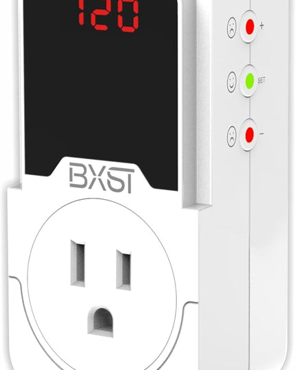 BXST 140J Surge Protector Voltage Protector One Outlet Plug Surge Protector for Refrigerator/Air-Conditioner/Fridge, Home/Office/Travel Portable LED Display Screen, Adjustable,120V, 15A, 1800W