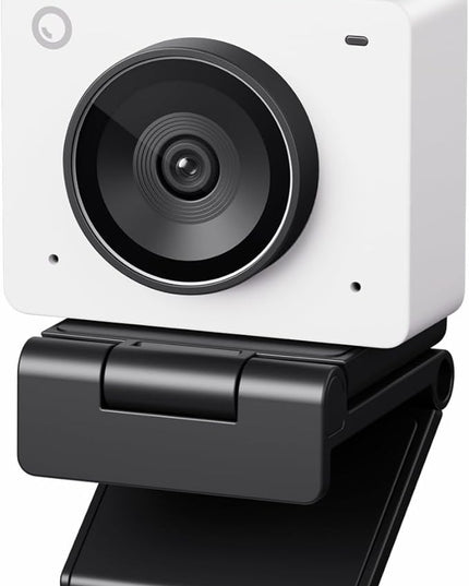 OBSBOT Meet 2-4K Webcam for PC with 1/2" Sensor, AI Framing & Autofocus, Beauty Mode, Lightweight, Gesture Control, HDR, Dual Microphone, 60 FPS, Web Cam for Streaming, Meeting, Gaming. (Cloud White)
