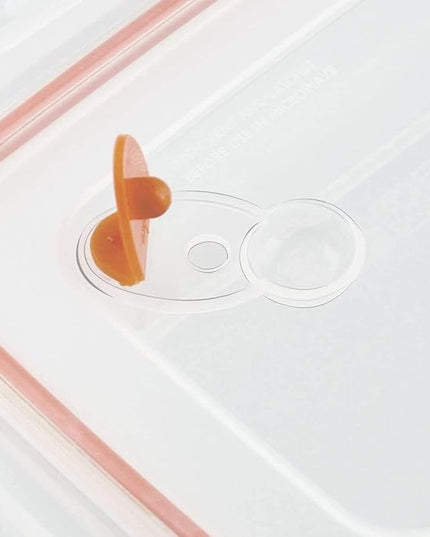 Sterilite Ultra-Seal 12 Cup Rectangle, Airtight Food Storage Container, Latching Lid, Microwave and Dishwasher Safe, Clear With Orange Gasket, 6-Pack