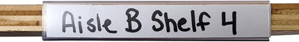 SmartSign Shelf Clip Label Holder | 0.875" x 6" Clear Plastic, for .75" Thick Shelves, 10 Holders/Pack