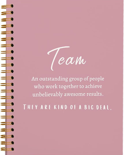hold fizz Pink Meeting Notebook for Work, Employee Appreciation Gifts, Team Gifts for Employees, Journals for Writing, Thank You Gifts for Women Men Leader Boss Manager Mentor Coworkers, 5.5"x8.3"