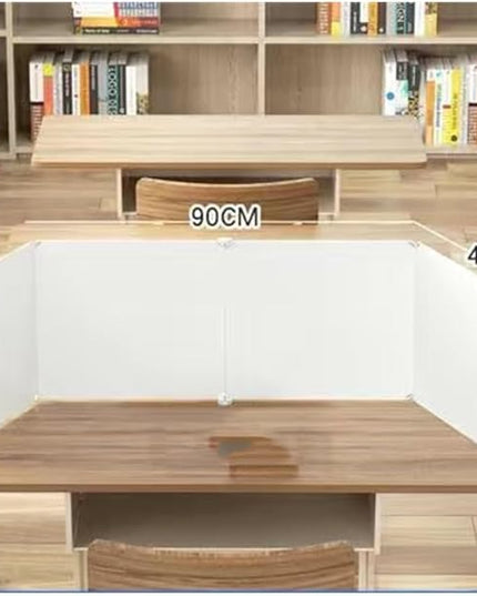 Desk Privacy Divider, Study Partition, Office Privacy Panel, Soundproof Protect Privacy, Foldable Easy to Store, Hard Material White(90CMx45CMx35CM)