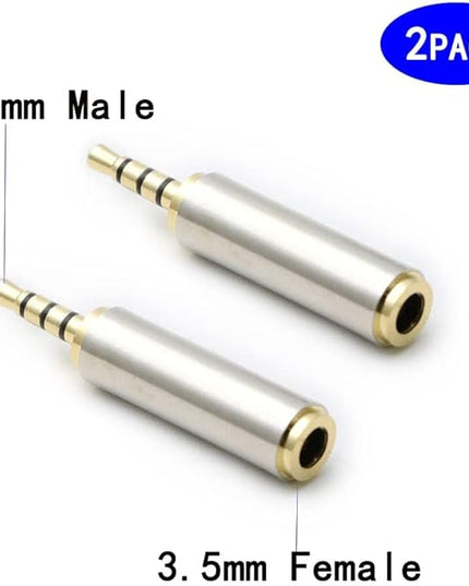 rgzhihuifz 3.5mm Female to 2.5mm Male Audio Adapter Converter Headphone 2.5mm to 3.5mm 3 Ring Jack Stereo or Mono 2 Pack