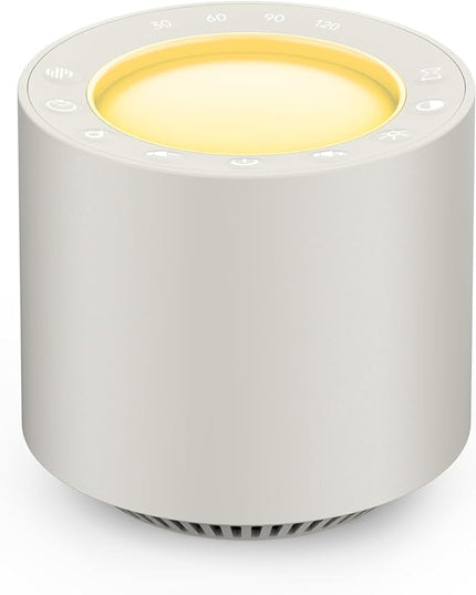 PureNurt Baby White Noise Machine: Red Light Therapy Sleep Sound Machine with 38 Soothing Sounds & Calming Womb Soother Shusher, Memory Function, Dimmable Nursery Night Light with Timer, Baby Gift