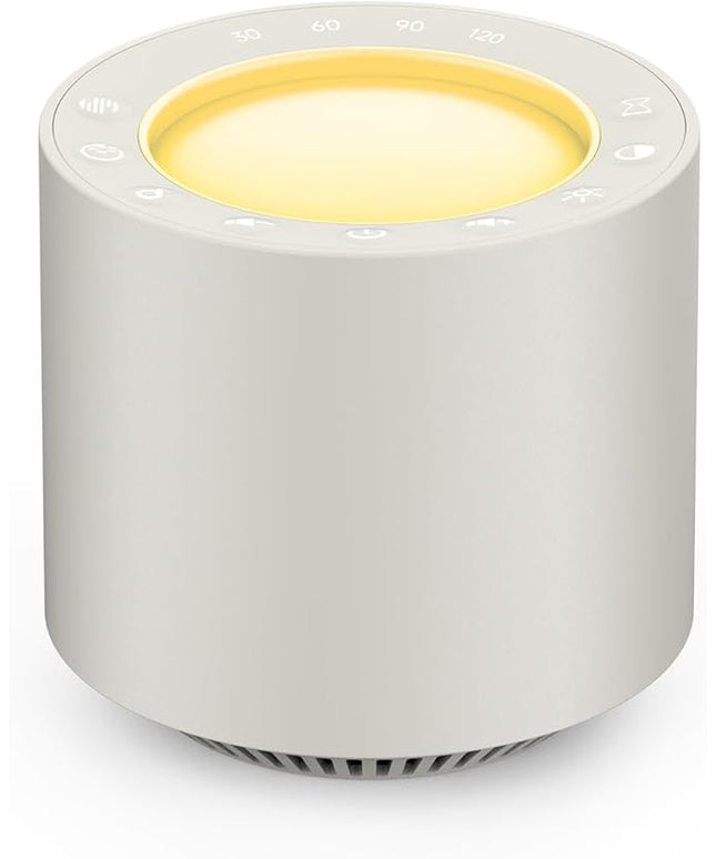 PureNurt Baby White Noise Machine: Red Light Therapy Sleep Sound Machine with 38 Soothing Sounds & Calming Womb Soother Shusher, Memory Function, Dimmable Nursery Night Light with Timer, Baby Gift