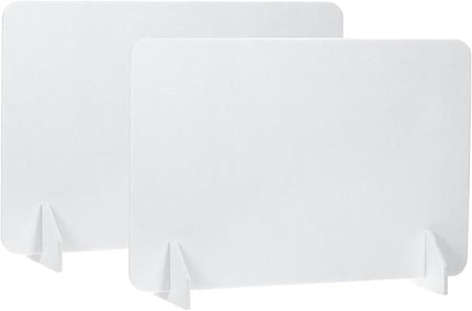 PATIKIL Desk Divider, 2 Set 24 x 16 Inch Acoustic Freestanding Desk Divider Desk Privacy Panel with 4 Pcs Support Feet for Library Office Workstation, White