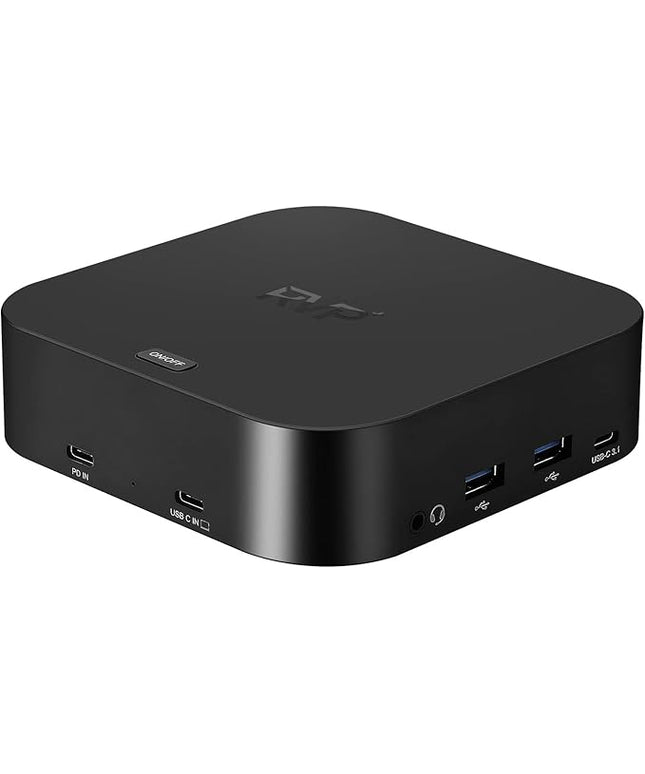 RVP+ Docking Station 3 Monitors USB C, 13-in-1, Triple Display-4K HDMI & DisplayPort Dual Monitors, 5Gbps USB-C/A Data Transfer, 100W Laptop-Charging, Gigabit Ethernet, Audio, Black