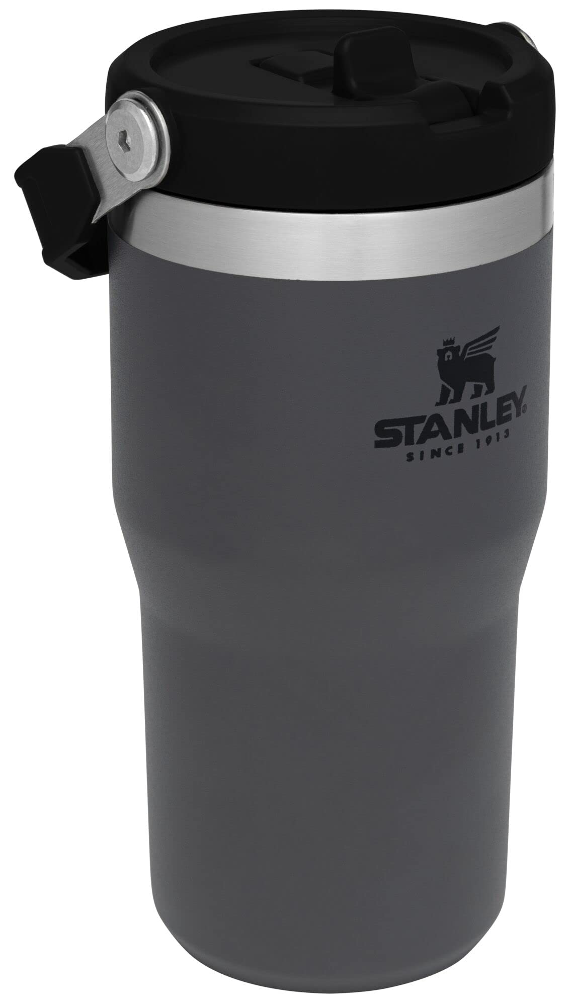 Stanley IceFlow Flip Straw Tumbler with Handle 20 oz | Twist On Lid and Flip Up Straw | Leak Resistant Water Bottle | Insulated Stainless Steel |BPA-Free | Charcoal