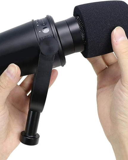SUNMON Shure MV7 Pop Filter Foam Cover - Professional Mic Windscreen Wind Cover Compatible with Shure MV7 Podcast Microphone to Minimise Plosives