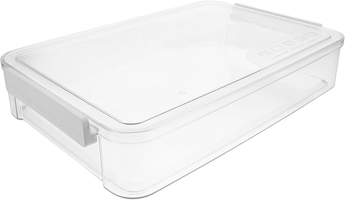 Transparent Document Storage Box with Snap-tight Lid Wear-resistant File Organizer for Home Office Large Clear File Box for Document and Paper Storage Desktop Filing