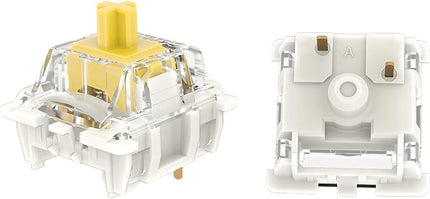 Gateron G Pro 3.0 Yellow Keyboard Switches,Linear 3-pin RGB Pre-lubed for Gaming Mechanical Keyboard(Yellow,45PCS)