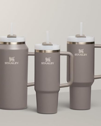 STANLEY Quencher H2.0 Tumbler with Handle and Straw 40 oz | Flowstate 3-Position Lid | Cup Holder Compatible for Travel | Insulated Stainless Steel Cup | BPA-Free | Stone