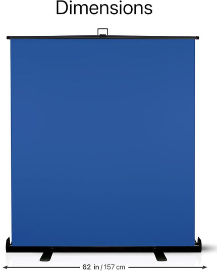 KHOMO Gear 62-Inch Blue Screen Backdrop – Collapsible & Portable Chromakey Background for Streaming, Video Calls, Photography, Zoom & Gaming – Wrinkle-Resistant, High-Density Fabric, Easy Setup