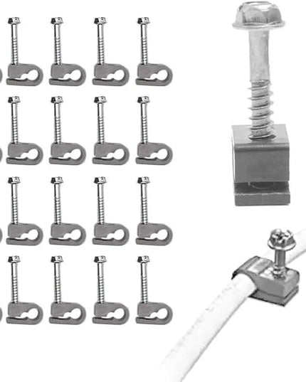 20 Piece Cable Organizing Clips with Screws for Starlink Installation and Management