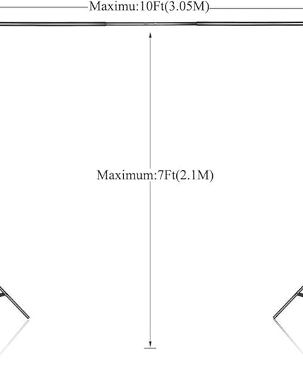 SLOW DOLPHIN Photo Video Studio 10x7ft(WxH) Adjustable Backdrop Support System Kit Background Stand with Carry Bag