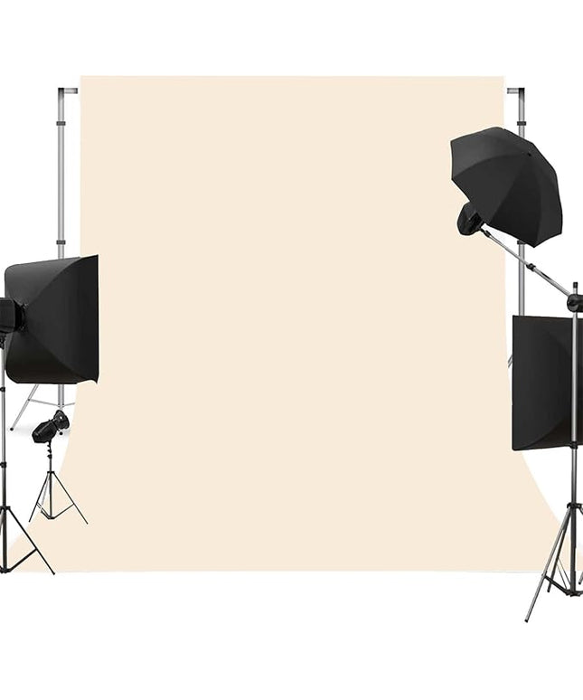 Cream Photo Backdrop for Photoshoot Cream Background for Photography Photo Backdrop Curtain for Party 10 x 10 FT