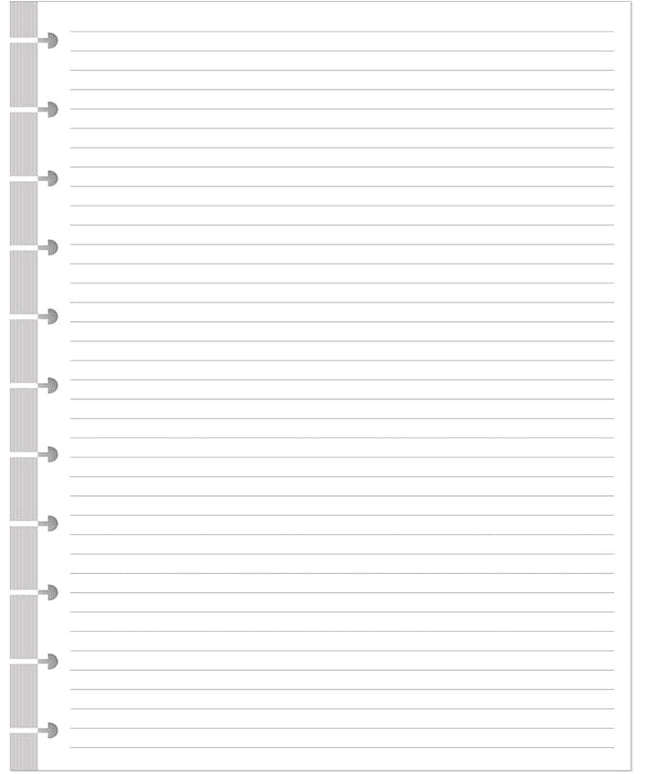Letter Size Discbound Refill Paper, 11 Disc Paper Refill for Note-Taking System Discbound Planner, 100Sheets / 200Pages Discbound Paper, 100gsm, White, 8.5'' x 11''