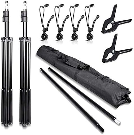 SLOW DOLPHIN Photo Video Studio 10x7ft(WxH) Adjustable Backdrop Support System Kit Background Stand with Carry Bag