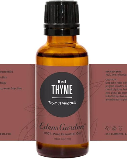 Edens Garden Thyme- Red Essential Oil- 100% Pure Premium Grade, Undiluted, Natural, Therapeutic, Aromatherapy, The Best for Diffuser, Candle, Laundry, Humidifiers 30 ml (1 fl oz)