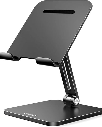 UGREEN Tablet Stand Compatible for iPad Desk Stand Holder Adjustable Aluminum Thicker Base Compatible with iPad Pro Air Mini 13 12.9 11 Inch Home Office Desk Accessories Black