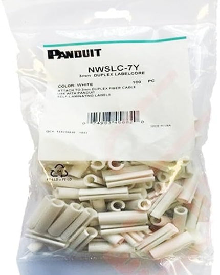 Panduit NWSLC-7Y Sleeve, Duples Cable Id, White, 3MM, 100PK