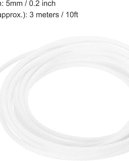 uxcell PET Expandable Sleeving 10ft 1/8" White Cable Management Sleeve Cord Organizer for Wrap Protect Cable