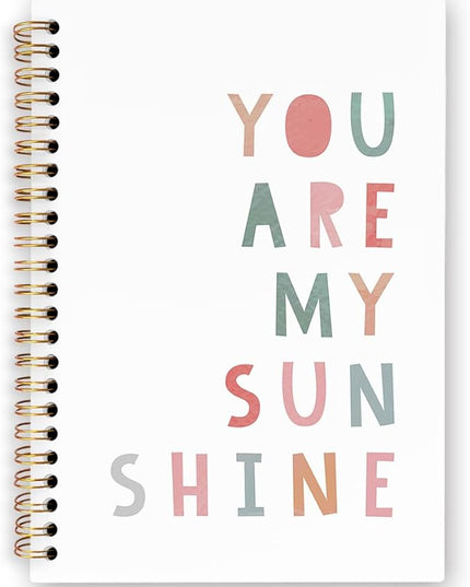 dvhdajed Boho Sunshine Inspirational Spiral Notebook, You Are My Sunshine Journaling Notebooks, Positive Affirmation Spiral Journal for Kids, Motivational Office School Supplies Gifts, 5.5x8.3 In