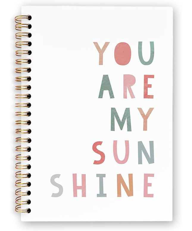 dvhdajed Boho Sunshine Inspirational Spiral Notebook, You Are My Sunshine Journaling Notebooks, Positive Affirmation Spiral Journal for Kids, Motivational Office School Supplies Gifts, 5.5x8.3 In
