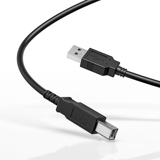 MUNBYN USB Cable, Black USB Cord for 130B, 941B, and P941 Thermal Printers, and Other Shipping Label Printers