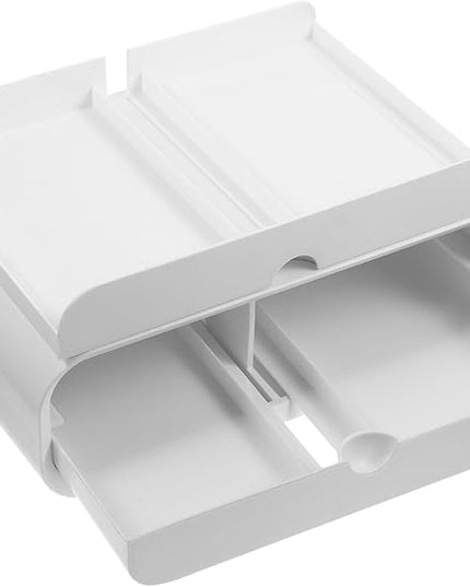 Acrylic Monitor Stand Riser with Drawer Desktop Storage Rack Computer Height Organizer for Office Desk Laptop Raise Rack White Sealed Design