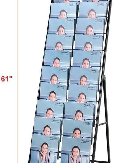 magazine display stand Double A4 width 10 layer brochure display stand for trade show and Public areas (Double A4 width)