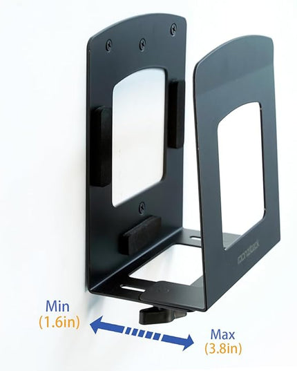 Monzlteck Adjustable Electronic Device Wall Mount|Universal Holder for Small Computers, Gaming Consoles（Xbox 360，Xbox One, PS4），Mini PC，Small Form Factor Desktop Tower, UPS .Fits 1.6" to 3.8" Width
