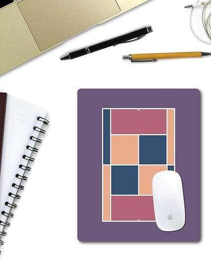 Racquet Inc Tennis Court Mouse Pad – Purple Desk Mousepad with Fabric Surface – Tennis-Themed Office Accessory for Work or Gaming – Compatible with Optical and Laser Mice