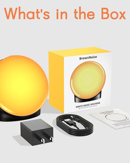 BrownNoise White Noise Machine with 30 Soothing Sounds 12 Colors Night Light and Sound Machine 36 Volume Levels 4 Timers and Memory Function 10 Adjustable Brightness Sleep Machine for Baby Adults Kids