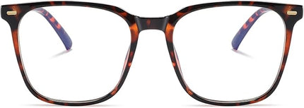 MACJERO Oversized Square Blue Light Blocking Glasses for Women Men, Anti-Fatigue Computer Monitor Gaming Glasses Reduce Eye Strain(((Brown Tortoise)
