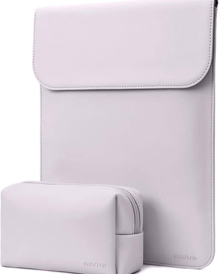 MOSISO Laptop Case 13 inch, 13 inch Laptop Sleeve Compatible with MacBook Air M4 M3 M2 M1 2025-2018 / Pro M2 M1 2025-2016, Faux Suede Leather Case with Small Bag, Dusty Lilac