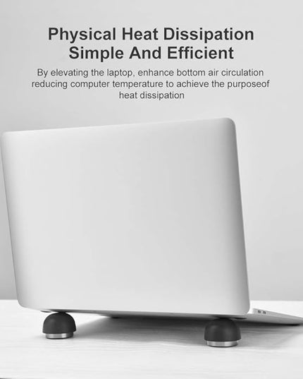 Portable Laptop Cooling Pad, Ergonomic Laptop Stand Small Invisible Cooler Ball Magnetic Foot Heat for MacBook Pro/Air, More 12-17 Inches Tablet&Laptop