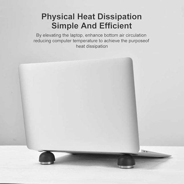 Portable Laptop Cooling Pad, Ergonomic Laptop Stand Small Invisible Cooler Ball Magnetic Foot Heat for MacBook Pro/Air, More 12-17 Inches Tablet&Laptop